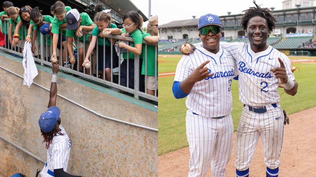 This is a photo of athletes at the Black College World Series.