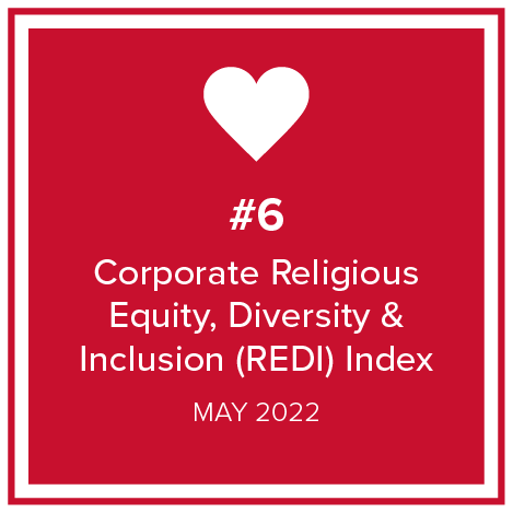 A graphic that reads, "Corporate Religious Equity, Diversity & Inclusion (REDI) Index" 